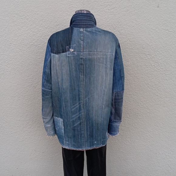 BASTARD DENIM VINTAGE UNISEX PATCHWORK LUXURY DENIM COAT/JACKET - Picture 16 of 16